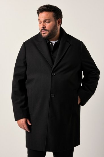 Men+ 482 Vetthülgav villase välimusega mantel Must - Jakid ja joped - Joped, suured suurused: 2XL – 12XL