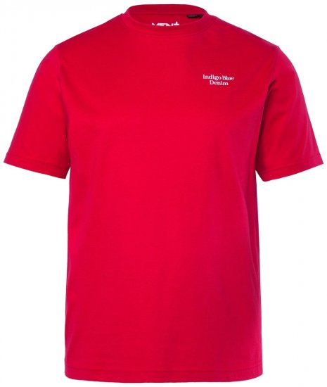 Men+ 500 T-särk Indigo Blue Denim Tumepunane - T-särgid - Suured T-särgid 2XL – 14XL