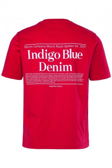 Men+ 500 T-särk Indigo Blue Denim Tumepunane - T-särgid - Suured T-särgid 2XL – 14XL