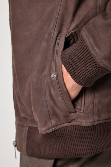 JP1880 Jacket Buffed Nubuck Lamb Leather Brown - Jakid ja joped - Joped, suured suurused: 2XL – 12XL