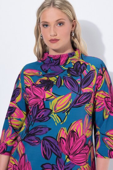 Ulla Popken 843180 Lilleline jersey-kleit Petrool - Kleidid - Kleidid kõikidele suurustele