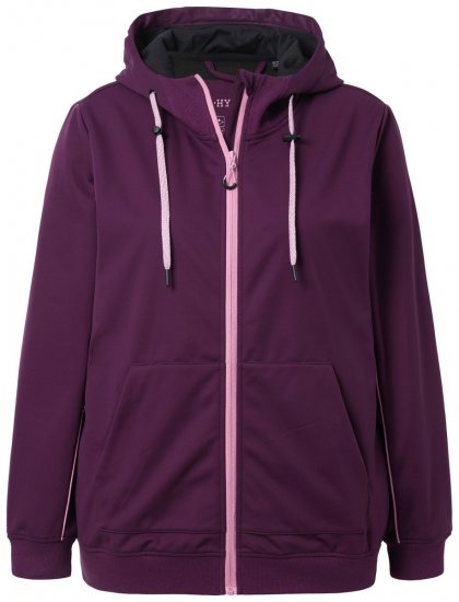 Ulla Popken 843186 Helkuritega vetthülgav softshell-jope Veinipunane - Joped - Suured naiste jakid