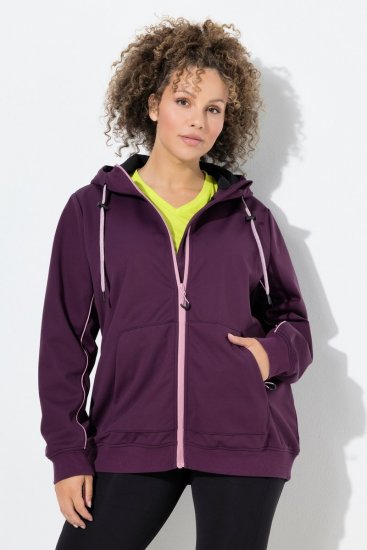 Ulla Popken 843186 Helkuritega vetthülgav softshell-jope Veinipunane - Joped - Suured naiste jakid