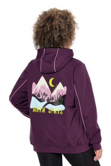 Ulla Popken 843186 Helkuritega vetthülgav softshell-jope Veinipunane - Joped - Suured naiste jakid