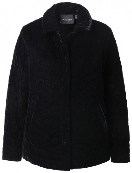 Ulla Popken 843244 Sametist jakk Must - Joped - Suured naiste jakid