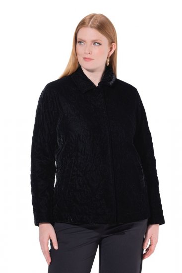 Ulla Popken 843244 Sametist jakk Must - Joped - Suured naiste jakid