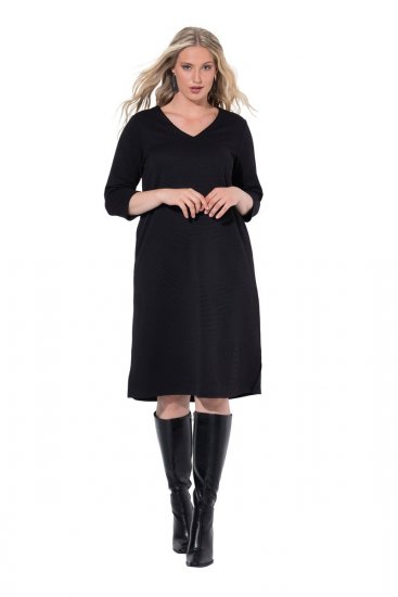 Ulla Popken 843326 3/4 varrukatega dressikleit Must - Dressikleidid - 