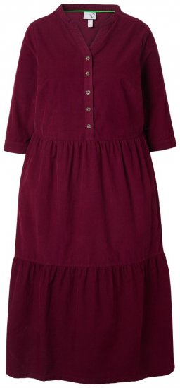 Ulla Popken 843383 3/4 varrukatega velvetkleit Veinipunane - Maksikleidid - Plusssuuruses maxikleidid