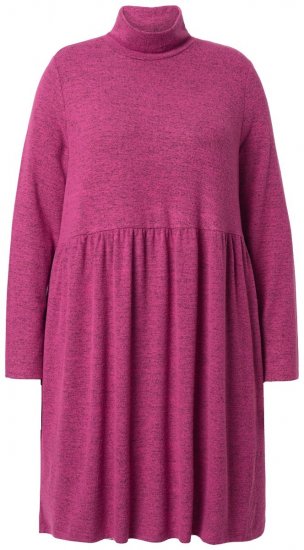 Ulla Popken 844233 Pikkade varrukatega kootud kleit Marjapunane - Kootud kleidid - 