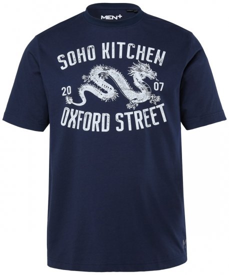 Men+ 298 T-särk Soho Kitchen Tumesinine - T-särgid - Suured T-särgid 2XL – 14XL