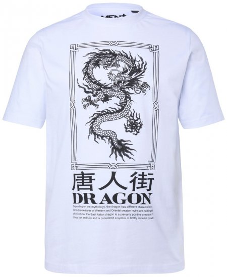Men+ 299 T-särk Draakon Valge - T-särgid - Suured T-särgid 2XL – 14XL