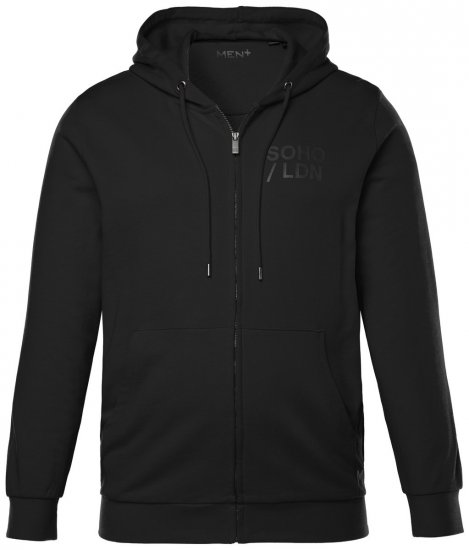 Men+ 305 Lukuga dressipluus Soho LDN Must - Sviitrid ja dressipluusid - Meeste suured kapuutsiga jakid suurustes 2XL – 14XL