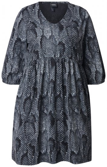 Ulla Popken 844945 Mustriline jersey-kleit Must - Trikookleidid - 