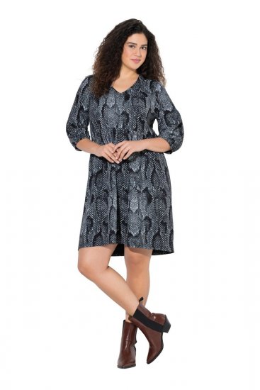 Ulla Popken 844945 Mustriline jersey-kleit Must - Trikookleidid - 