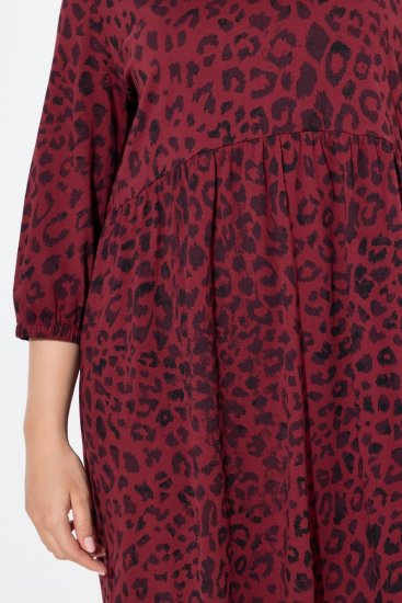 Ulla Popken 844945 V-kaelusega A-lõikega jersey-kleit Ploom - Trikookleidid - 