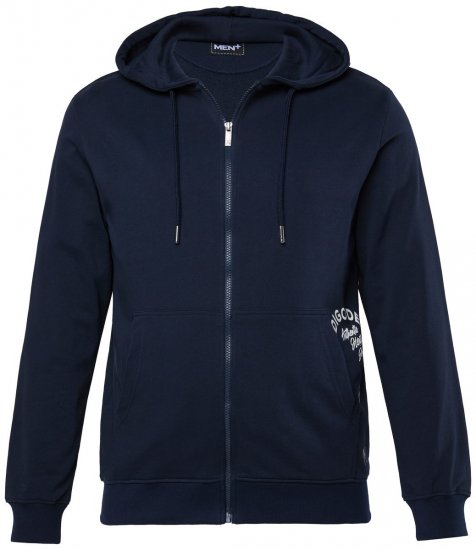 Men+ 957 Lukuga dressipluus Tumesinine - Sviitrid ja dressipluusid - Meeste suured kapuutsiga jakid suurustes 2XL – 14XL