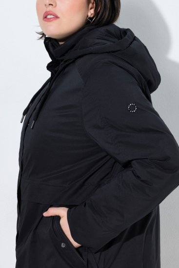 Ulla Popken 845111 Parka Must - Mantlid - Naiste mantlid suurtes suurustes