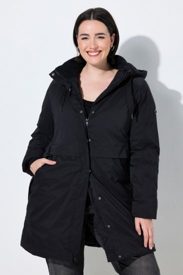 Ulla Popken 845111 Parka Must - Mantlid - Naiste mantlid suurtes suurustes