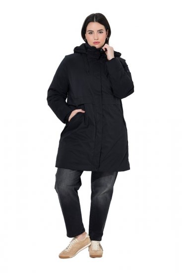 Ulla Popken 845111 Parka Must - Mantlid - Naiste mantlid suurtes suurustes