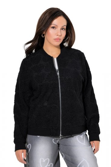 Ulla Popken 845262 Teddyjakk Must - Joped - Suured naiste jakid