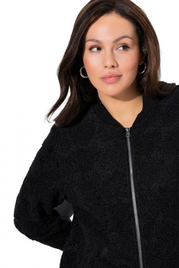 Ulla Popken 845262 Teddyjakk Must - Joped - Suured naiste jakid