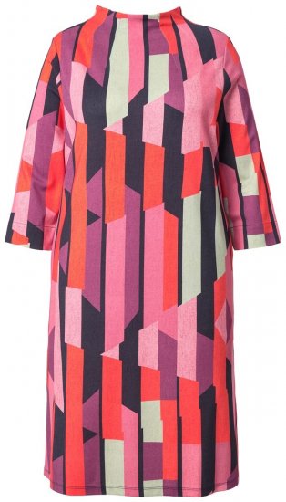 Ulla Popken 845794 Mustriline jersey-kleit Roosa - Kleidid - Kleidid kõikidele suurustele