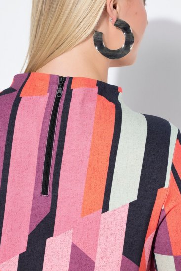Ulla Popken 845794 Mustriline jersey-kleit Roosa - Kleidid - Kleidid kõikidele suurustele