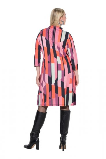 Ulla Popken 845794 Mustriline jersey-kleit Roosa - Kleidid - Kleidid kõikidele suurustele
