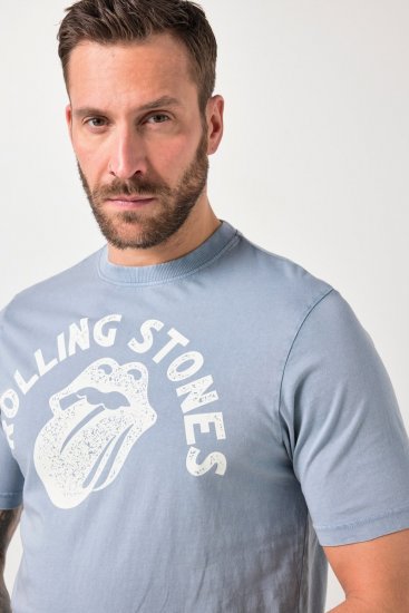 JP1880 846221 Rolling Stones Tongue T-särk Tuvisinine - Bändi T-särgid - Bänditringad suurtes suurustes