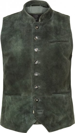 JP1880 846808 Nahkvest kitsemokast Tumeoliiv - Trachten & Oktoberfest - Oktoberfesti riided suurtes suurustes (Trachten)