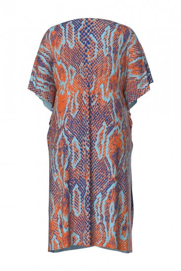 Ulla Popken 846826 Loomamustriga kleit Oranž - Kaftanid - 