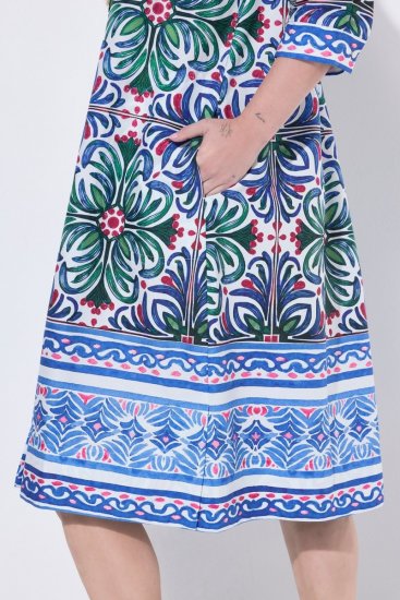 Ulla Popken 846952 Lilleline särkkleit Valge - Midikleidid - Plusssuuruses midikleidid