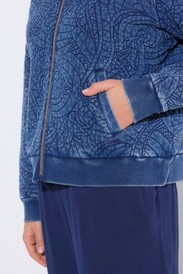 Ulla Popken 847035 Tepitud jope Denimsinine - Joped - Suured naiste jakid