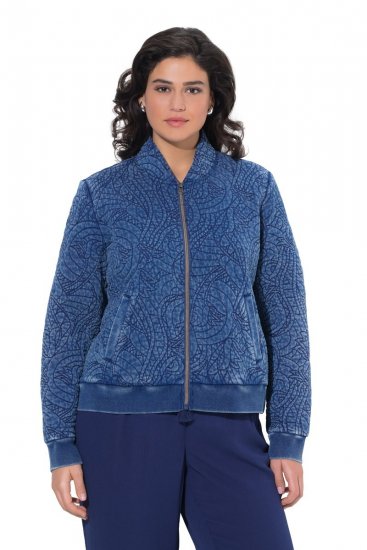 Ulla Popken 847035 Tepitud jope Denimsinine - Joped - Suured naiste jakid