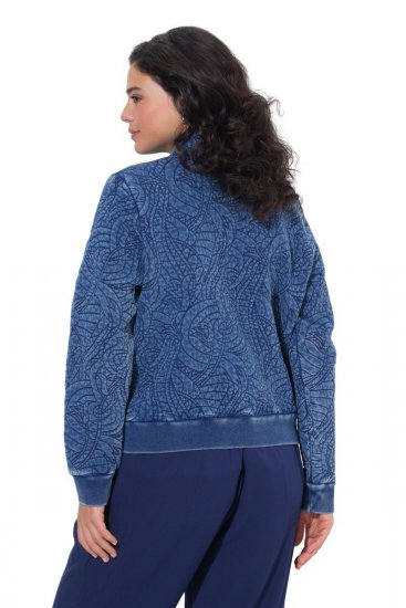 Ulla Popken 847035 Tepitud jope Denimsinine - Joped - Suured naiste jakid