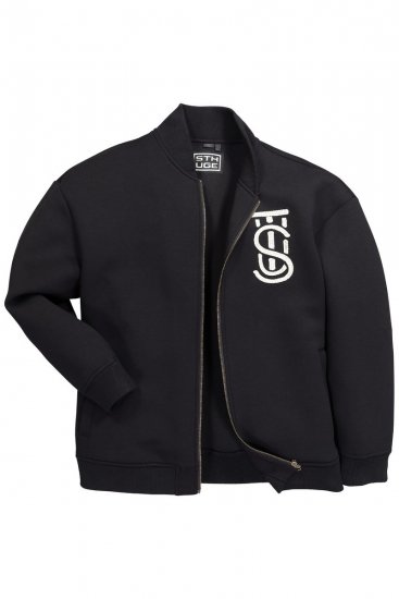 STHUGE 847083 Varsity jope scuba-kangast Must - Jakid ja joped - Joped, suured suurused: 2XL – 12XL