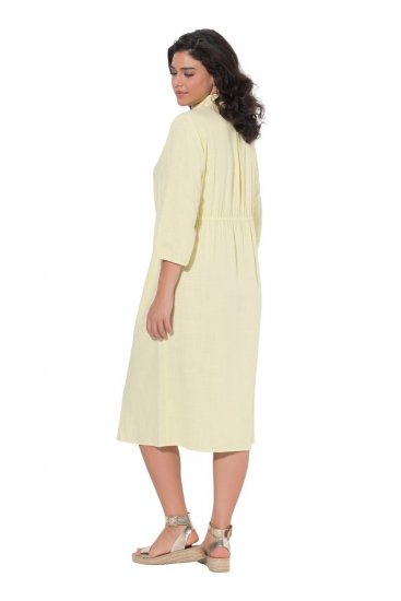 Ulla Popken 847224 Linasegust kleit Kollane - Suvekleidid - Naiste suvekleidid suurtes suurustes