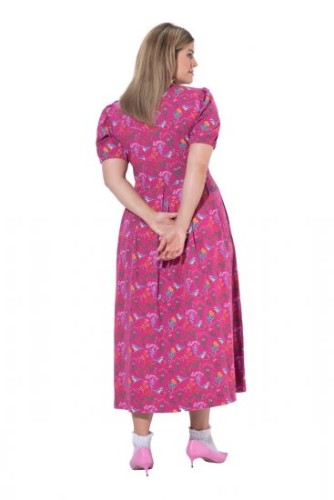 Ulla Popken 847409 Mustriline maksikleit Marjapunane - Maksikleidid - Plusssuuruses maxikleidid