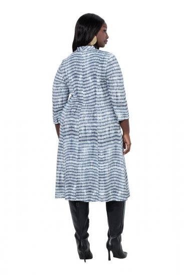 Ulla Popken 847643 Triibuline jersey-kleit Tumesinine - Trikookleidid - 