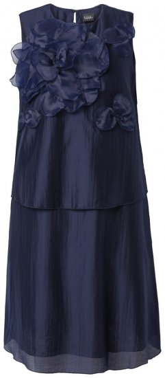 Ulla Popken 847918 Lilleline šifoonkleit Tumesinine - Midikleidid - Plusssuuruses midikleidid