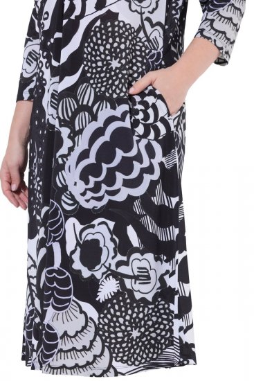 Ulla Popken 847972 Lilleline kootud kleit Valge - Kootud kleidid - 