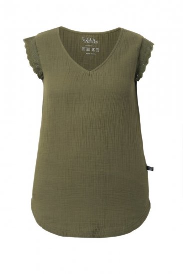 Ulla Popken 848131 Pitsiga pidžaama Oliivroheline - Pidžaama/Loungewear - 