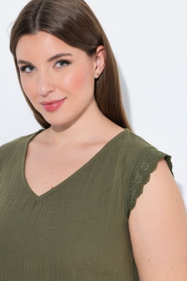 Ulla Popken 848131 Pitsiga pidžaama Oliivroheline - Pidžaama/Loungewear - 