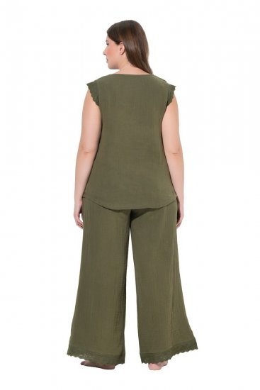Ulla Popken 848131 Pitsiga pidžaama Oliivroheline - Pidžaama/Loungewear - 