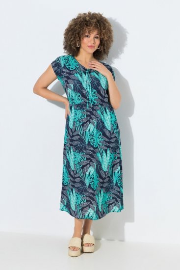 Ulla Popken 848696 Mustriline kleit Tumesinine - Suvekleidid - Naiste suvekleidid suurtes suurustes