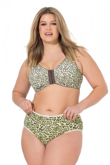 Ulla Popken 848810 Loomamustrilised aluspüksid 5 tk Taupe - Aluspüksid - 