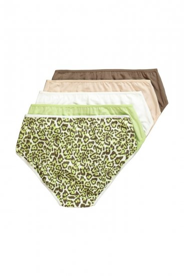 Ulla Popken 848810 Loomamustrilised aluspüksid 5 tk Taupe - Aluspüksid - 