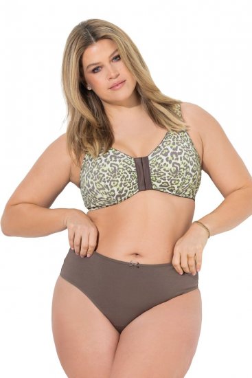 Ulla Popken 848826 Loomamustrilised stringid 3 tk Taupe - Aluspüksid - 