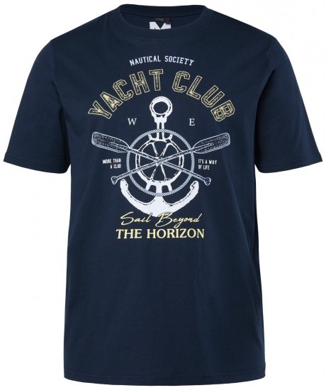 Men+ 958 T-särk Yacht Club Tumesinine - T-särgid - Suured T-särgid 2XL – 14XL