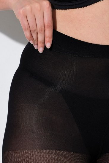 Ulla Popken 849047 Mustrilised sukkpüksid 100 den Must - Sukkpüksid & sokid - 